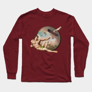 Creation of Adam and the Skateboard Long Sleeve T-Shirt